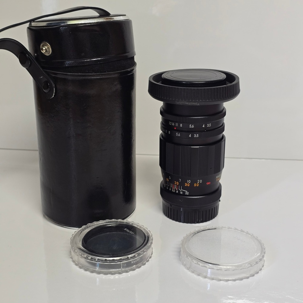 Vtg Soligor Telephoto Lens 135mm f3.5 Japan‎ Black with Case Filter [UNTESTED]
